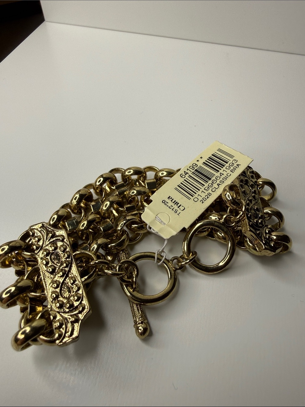 NWT 2028 offshoot of 1928 Classic Polished Gold Multi-Row Link Bracelet figure 8 - Picture 4 of 17